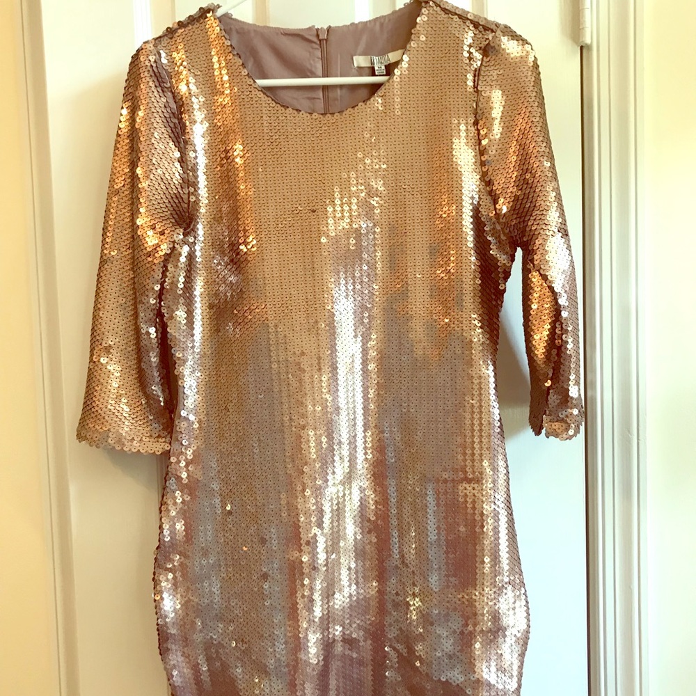 Like New Gold Sequin BB Dakota Mini Dress